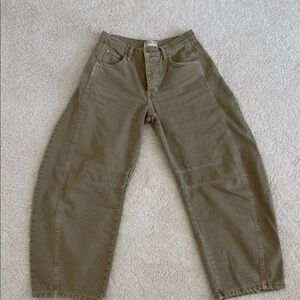 We The Free Olive Green Wide-Leg Pants
